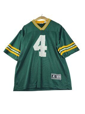 Starters Green Bay Jersey Farve Number 4 Vintage Throwback 1990's Men Large/XL